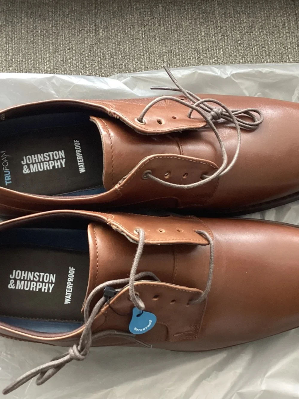 Johnston & Murphy Holcomb Waterproof Plain Toe Derby, size 11